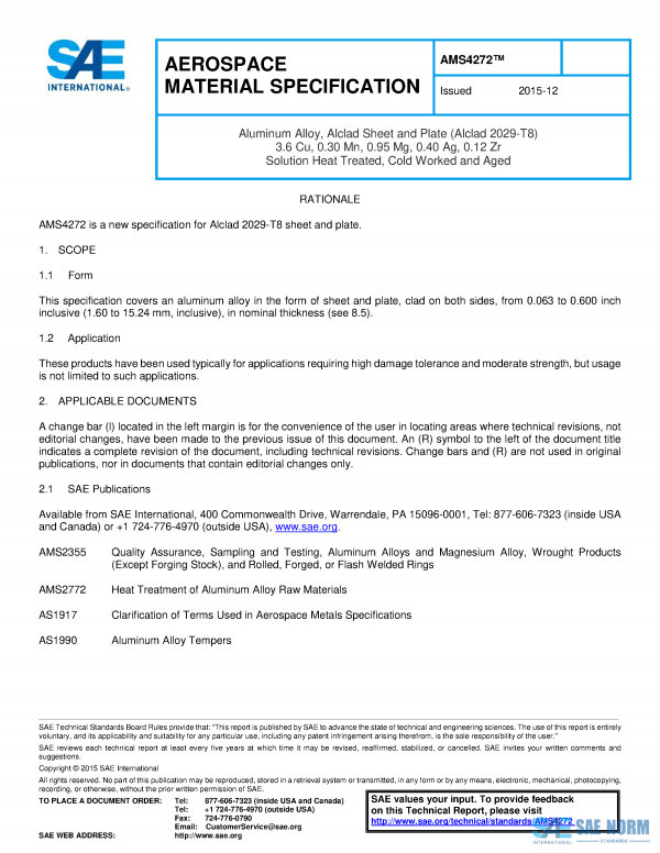 SAE AMS 4272 Series PDF