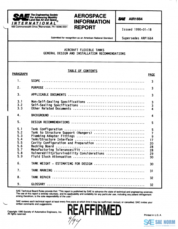 SAE AIR 1664 Series PDF
