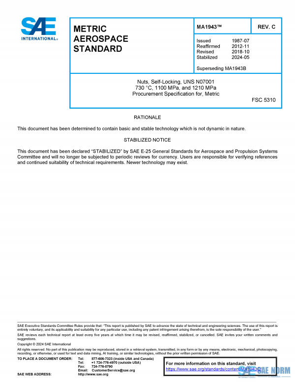 SAE MA 1943 Series PDF