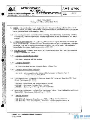 SAE AMS 2760 Series PDF