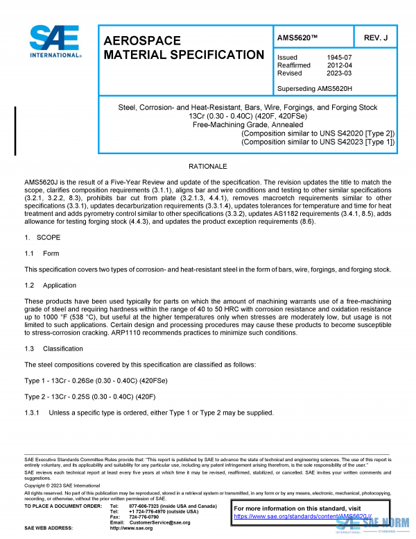 SAE AMS 5620 Series PDF