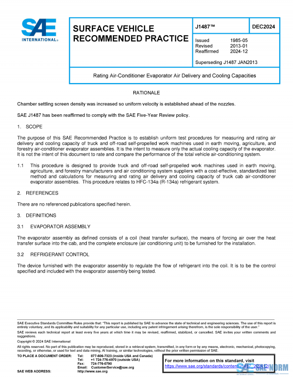 SAE J 1487 Series PDF
