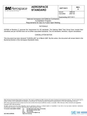 SAE AS 7110/11 Series PDF