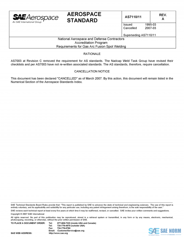 SAE AS 7110/11 Series PDF