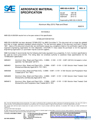 SAE AMSQQA 250/30 Series PDF