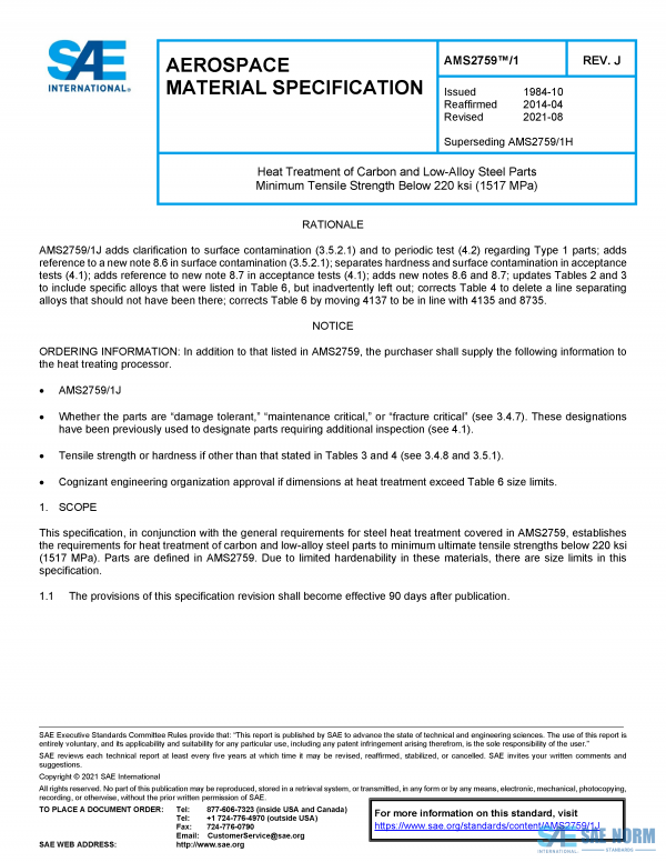 SAE AMS 2759/1 Series PDF