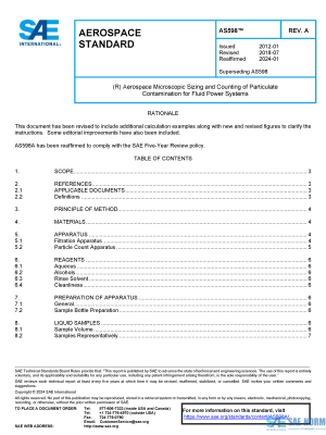 SAE AS 598 Series PDF