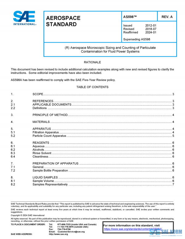 SAE AS 598 Series PDF