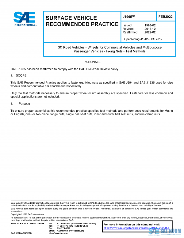SAE J 1965 Series PDF