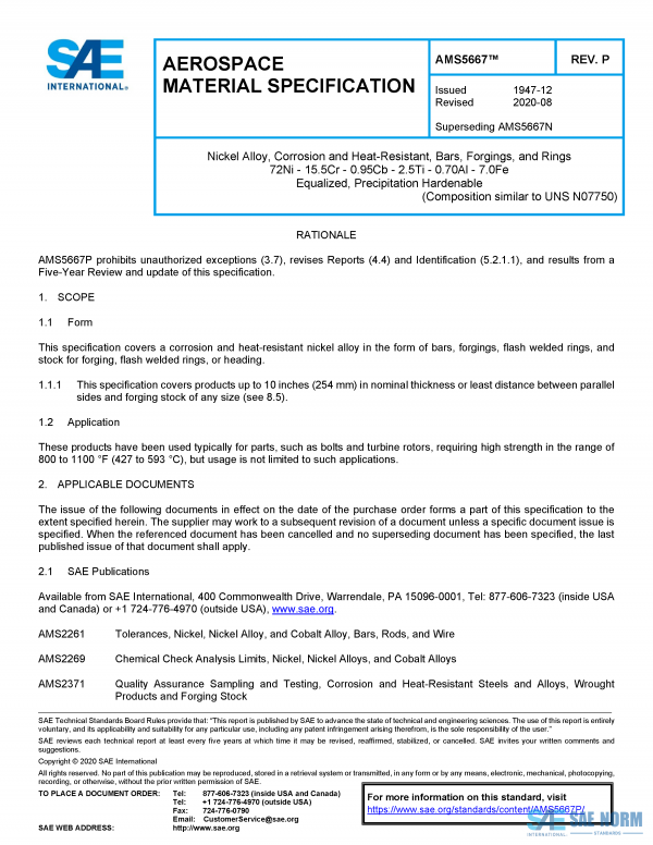 SAE AMS 5667 Series PDF