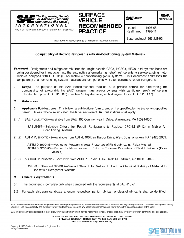 SAE J 1662 Series PDF
