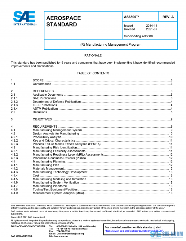 SAE AS 6500 Series PDF