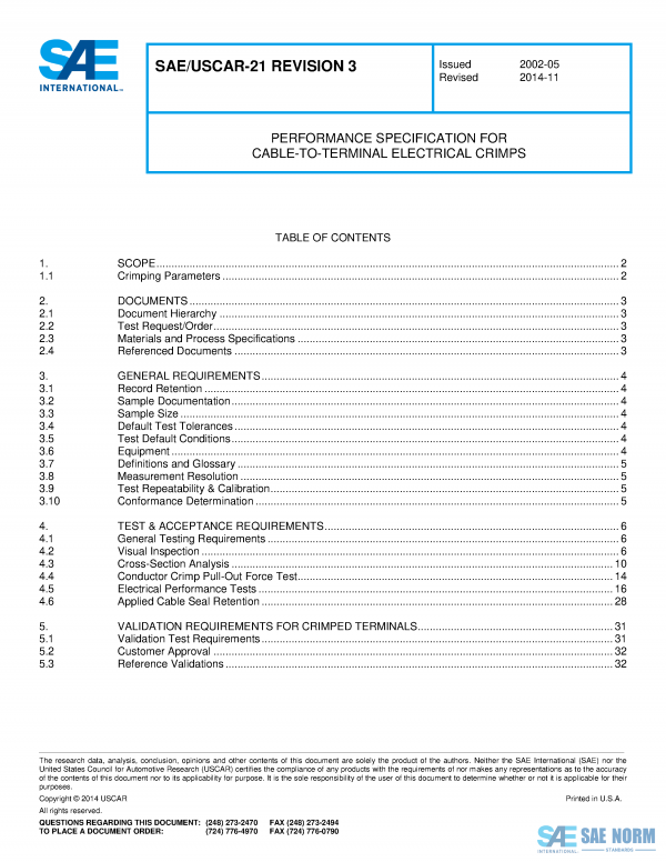 SAE USCAR 21 Series PDF