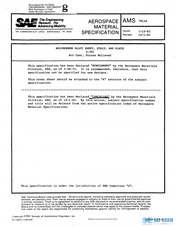 SAE AMS 7811 Series PDF