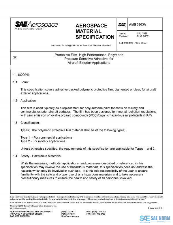SAE AMS 3603 Series PDF