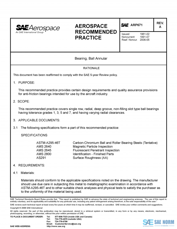 SAE ARP 671 Series PDF