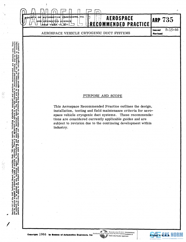 SAE ARP 735 Series PDF