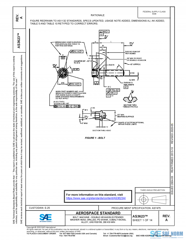SAE AS 3623 Series PDF