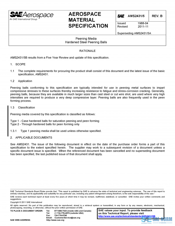 SAE AMS 2431/5 Series PDF