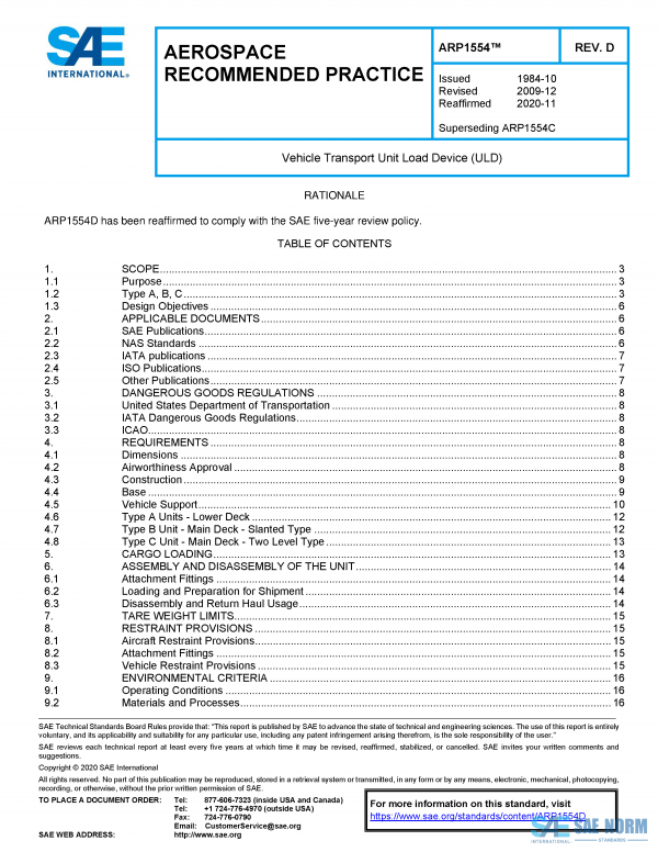 SAE ARP 1554 Series PDF