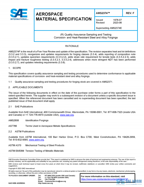 SAE AMS 2374 Series PDF