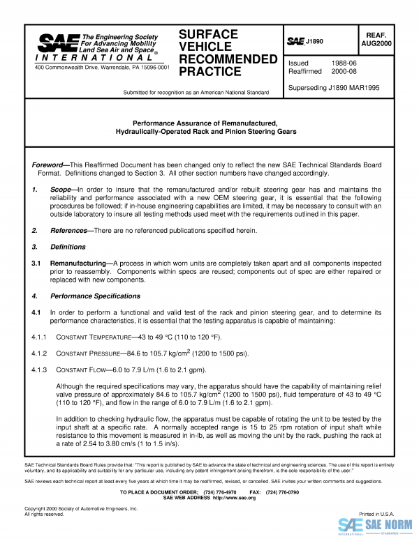 SAE J 1890 Series PDF