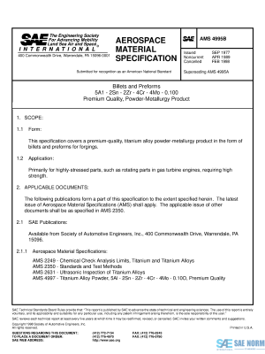 SAE AMS 4995 Series PDF