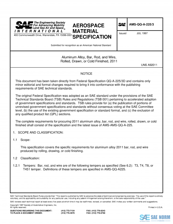 SAE AMSQQA 225/3 Series PDF