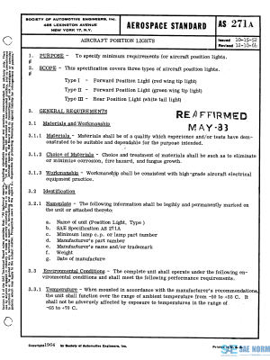 SAE AS 271 Series PDF