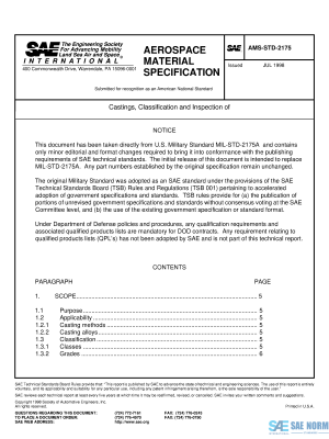 SAE AMSSTD 2175 Series PDF
