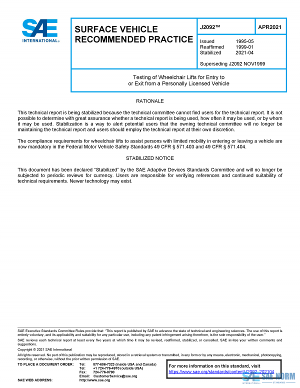 SAE J 2092 Series PDF