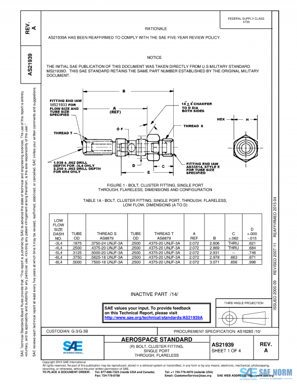 SAE AS 21939 Series PDF