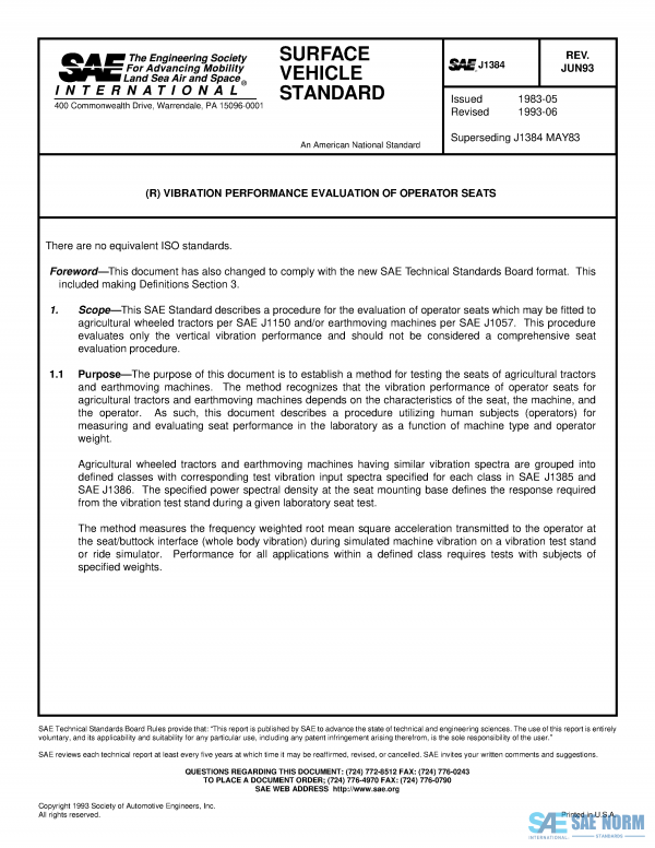 SAE J 1384 Series PDF