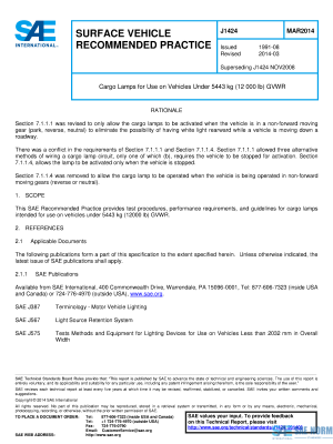 SAE J 1424 Series PDF