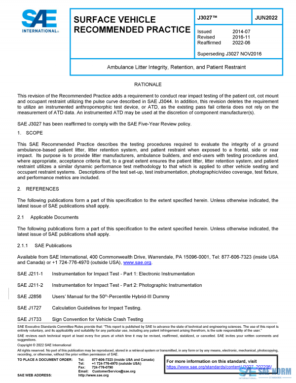 SAE J 3027 Series PDF
