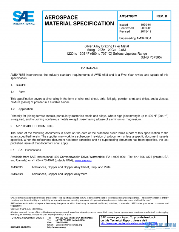 SAE AMS 4788 Series PDF