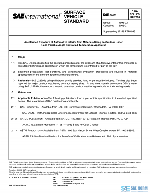 SAE J 2229 Series PDF