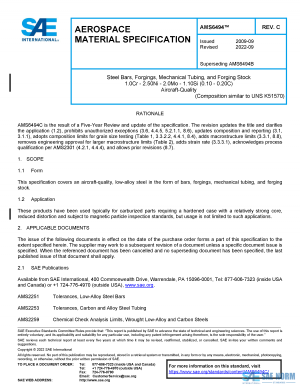 SAE AMS 6494 Series PDF