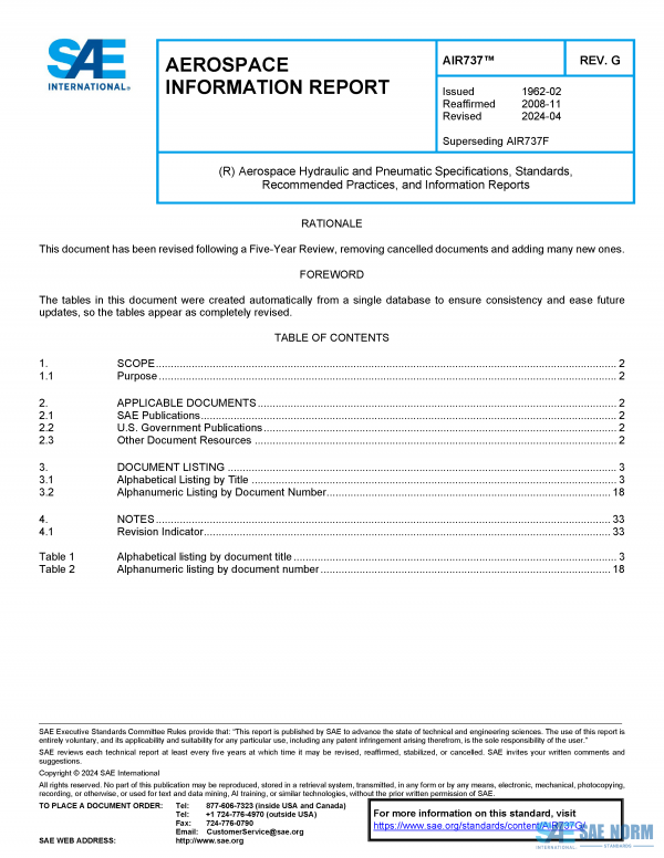SAE AIR 737 Series PDF