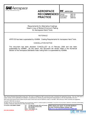 SAE ARP 5130 Series PDF