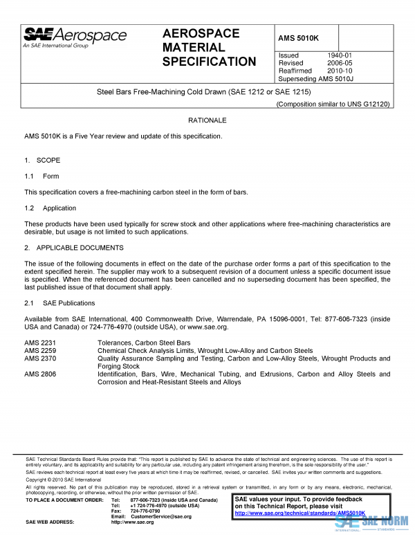 SAE AMS 5010 Series PDF
