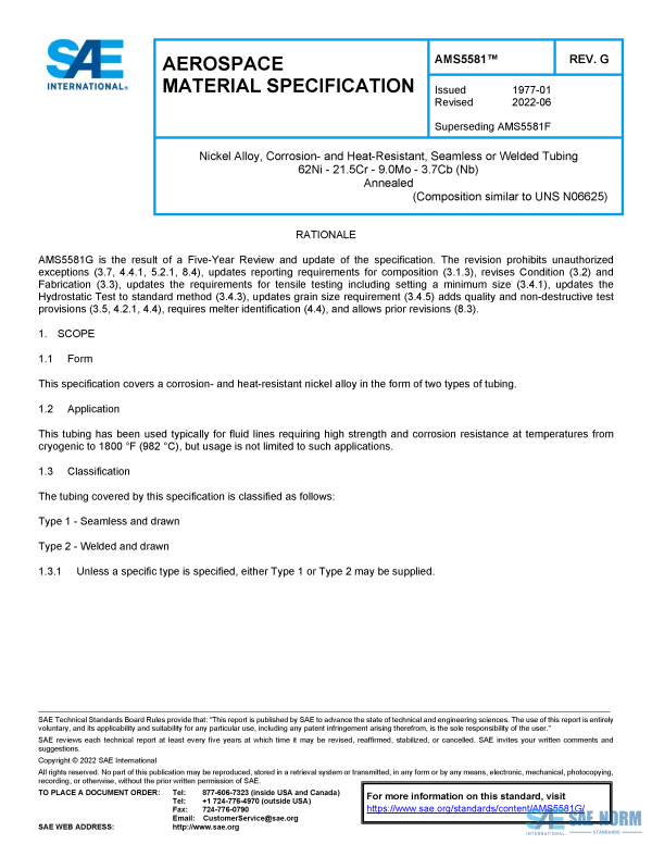 SAE AMS 5581 Series PDF