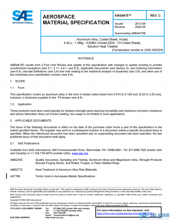 SAE AMS 4475 Series PDF