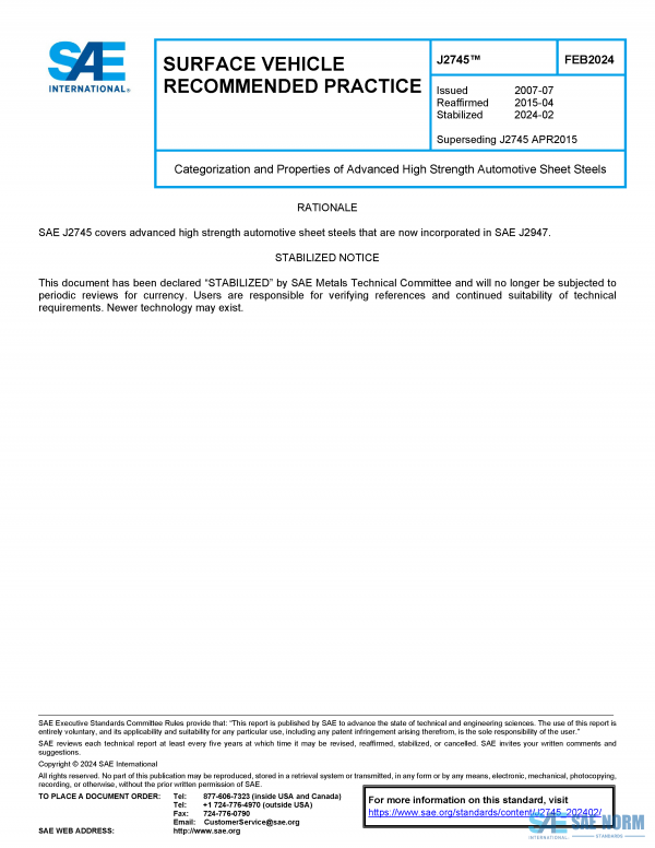 SAE J 2745 Series PDF