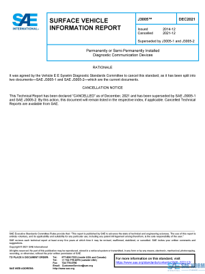 SAE J 3005 Series PDF
