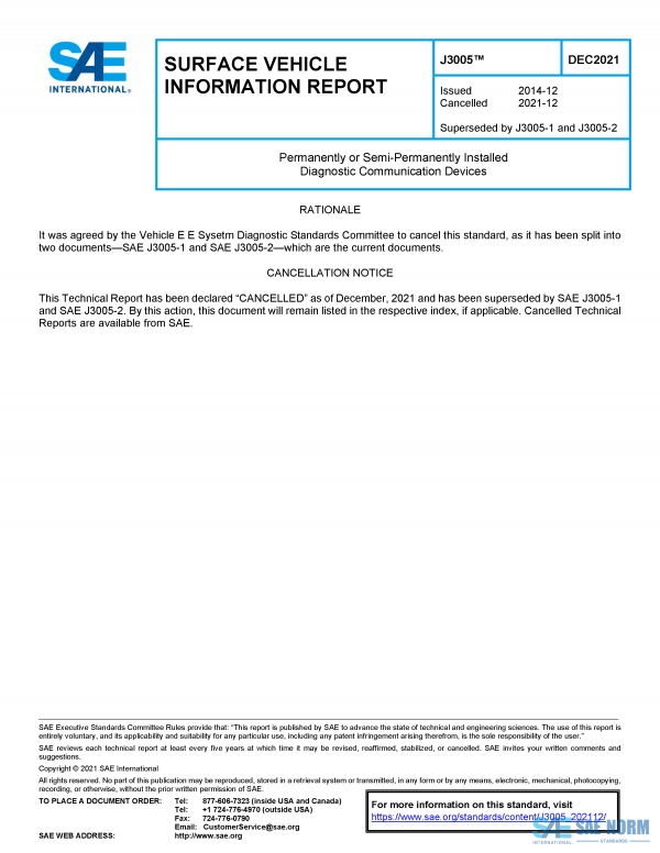 SAE J 3005 Series PDF