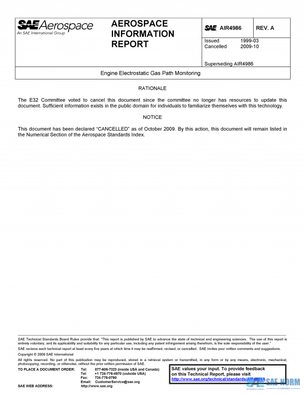 SAE AIR 4986 Series PDF