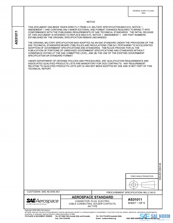 SAE AS 31011 Series PDF