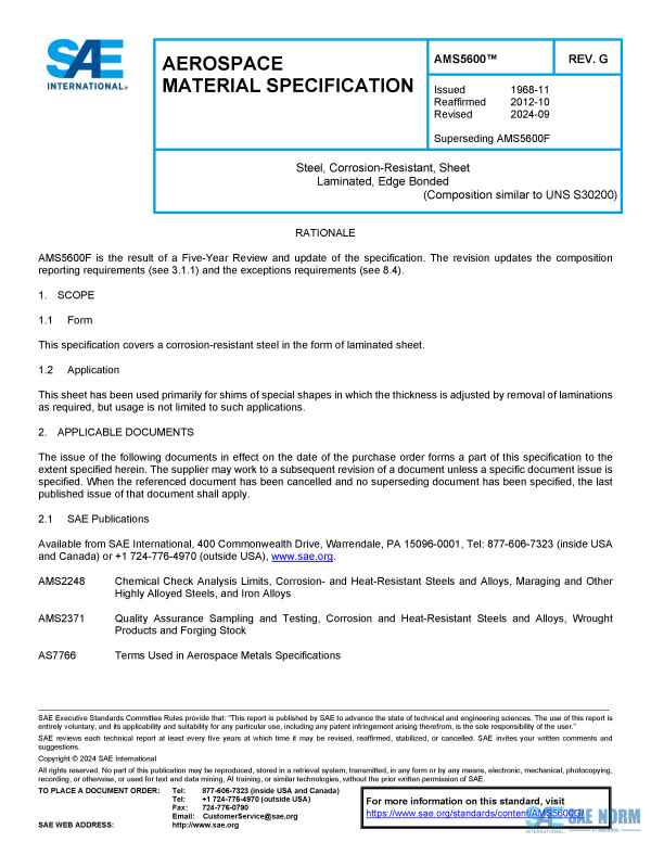 SAE AMS 5600 Series PDF