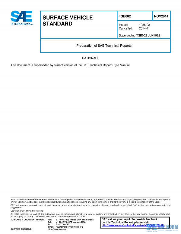SAE TSB 002 Series PDF